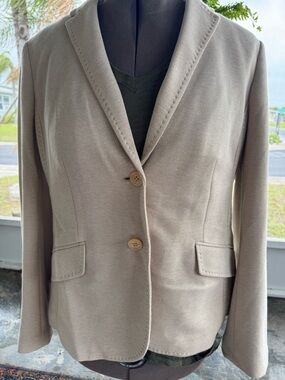 Talbots Tan Two-Button Women's Blazer